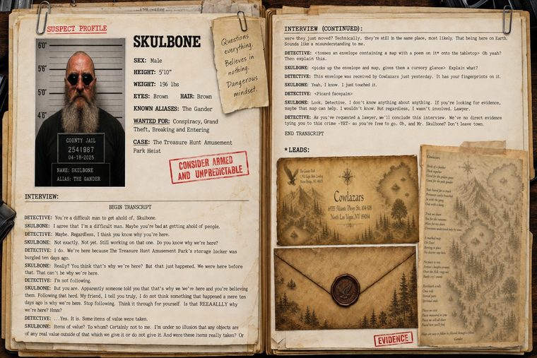 Case file 01 &mdash; suspect Skulbone