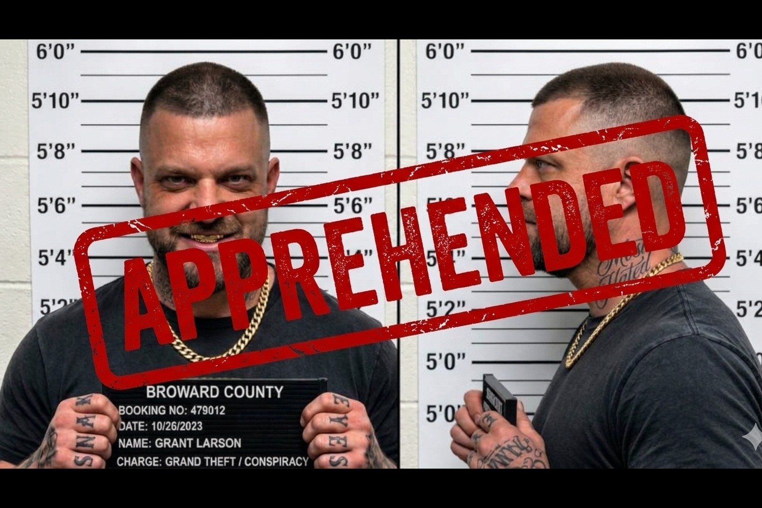 Case file 02 &mdash; suspect Grant Larson &mdash; apprehended